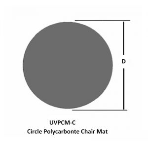 Tapis Protège-sol bureau rond polycarbonate