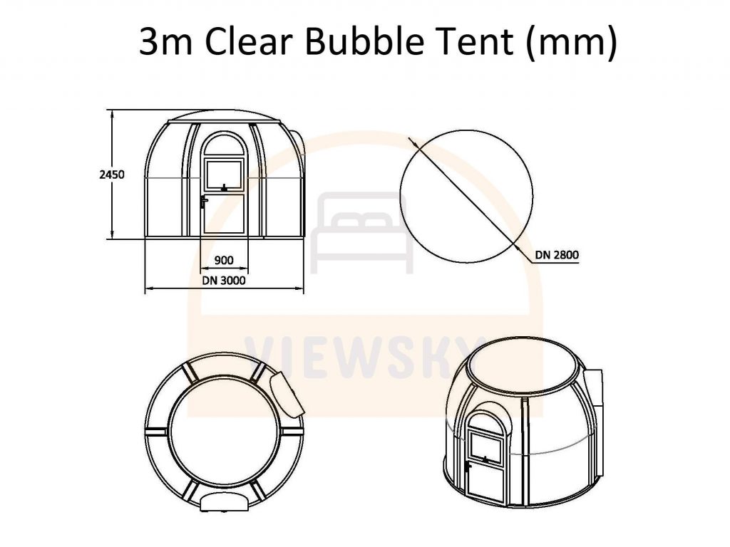 UVPLASTIC tente bulle transparente