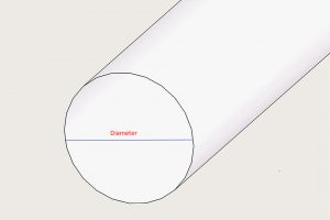 Diamètre de la barre acrylique ronde